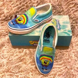 Kids SpongeBob slip on Vans size 1